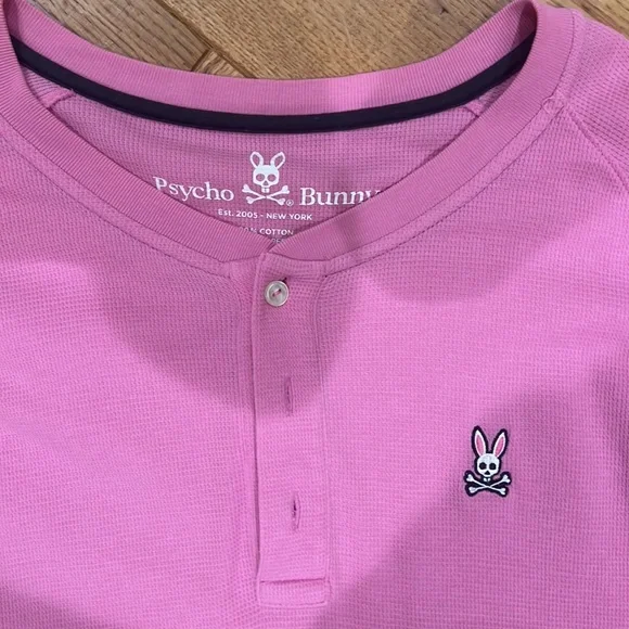 Psycho Bunny long sleeve shirt in pink - Picture 2 of 2